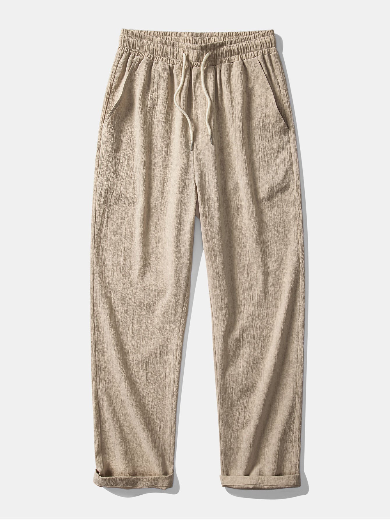 Texture Jacquard Cuban Shirt & Crinkle Textured Straight Leg Pants